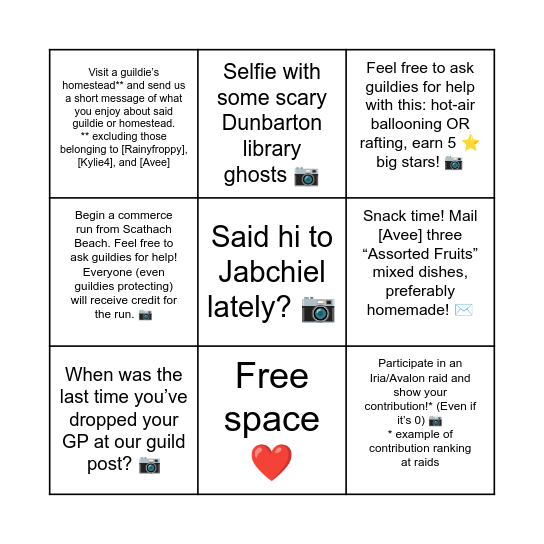 (Test) Maiden Bingo! Bingo Card