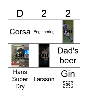 Davy Bhoy is 22 Bingo Card