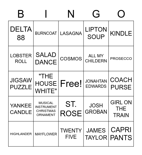 Mother's Day Special Bingo Card