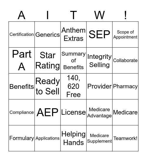 All in to WIN Bingo! Bingo Card