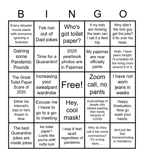 Family Bingo! Bingo Card