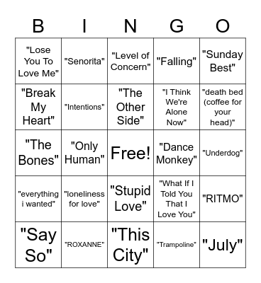 Vivaldi BINGO Card