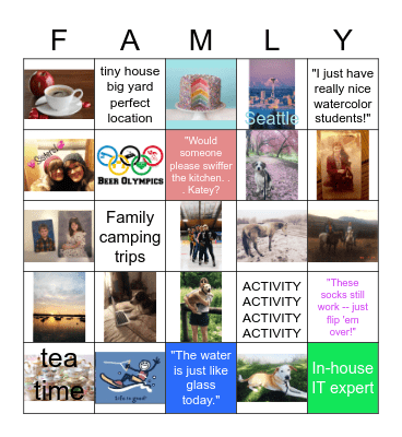 Happy Mother's Day Bingo Card