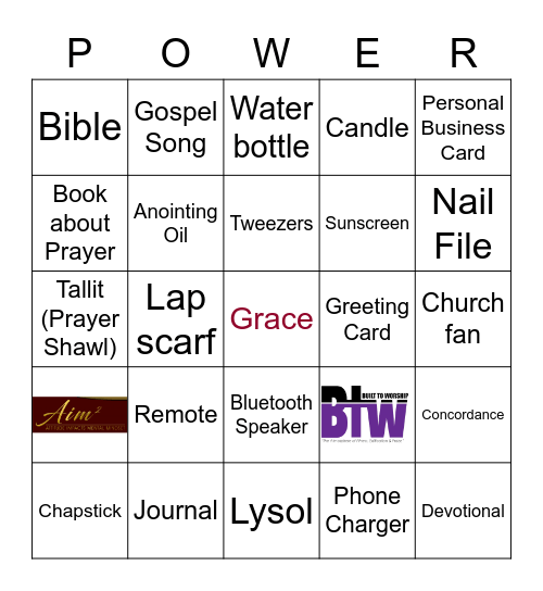 Women of WAR Power Board Bingo Card