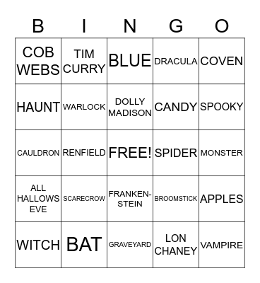 HALLOWEEN MIX Bingo Card