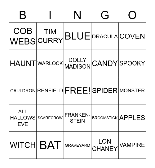 HALLOWEEN MIX Bingo Card