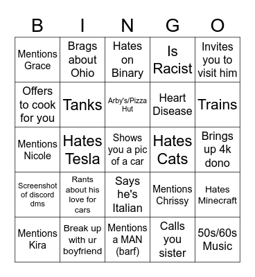 NINJA_CHEETOS Bingo Card