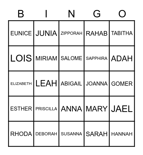 MOTHER'S DAY BINGO Card