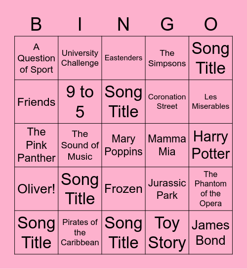 Round 1 Bingo Card