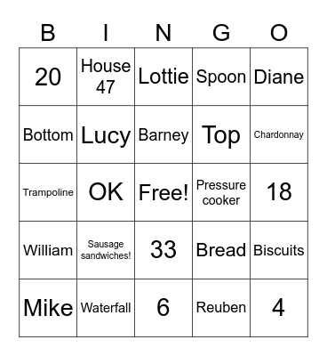 Hearne Bingo Card