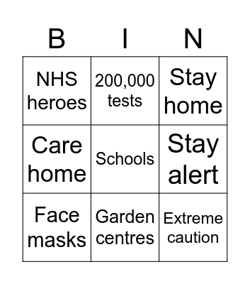 Bojo Bingo Card