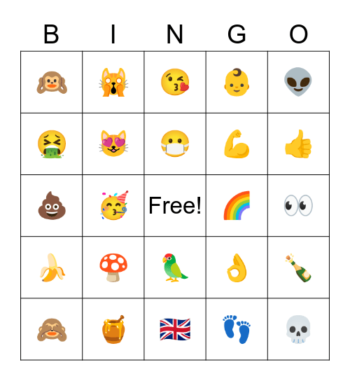 Emoji Bingo Card