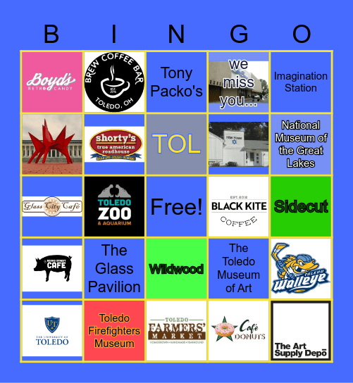 Toledo Bingo Card