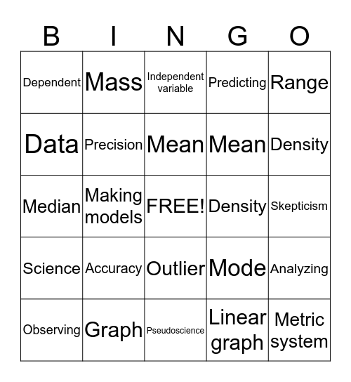 LUKEY BINGO  Bingo Card