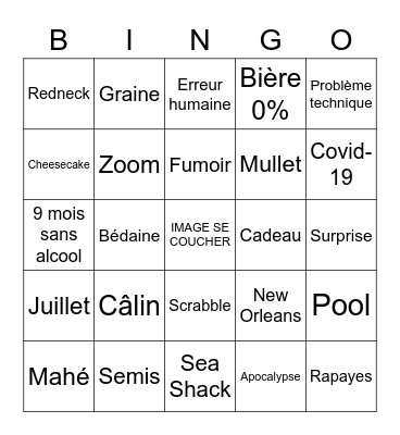 Baby Shower Bingo Card