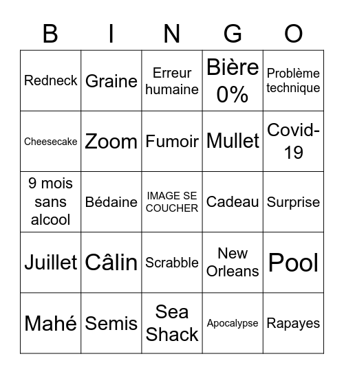 Baby Shower Bingo Card