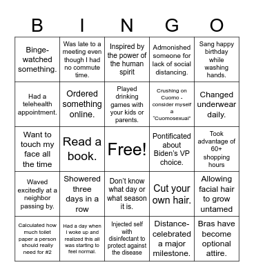 Mother's Day Bingo Card