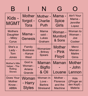 Die Beste Bingo Card