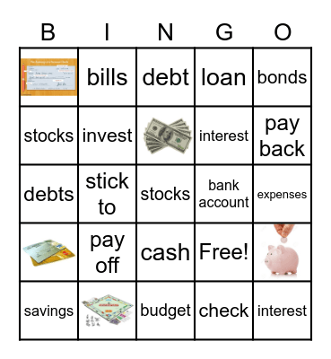 Money Bingo Card