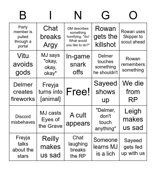 The Unexpected Bingo Card