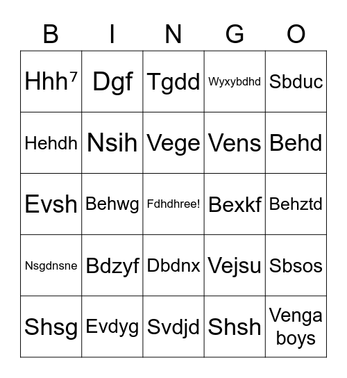 BIRTHDAY Bingo Card