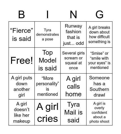 ANTM Bingo Card