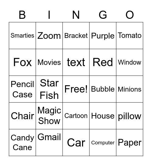 Random Bingo Card