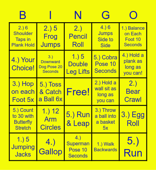 Brownell Talbot Early Years BINGO! Bingo Card
