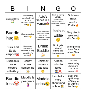 9-1-1 318 Bingo (Clown Edition) Bingo Card