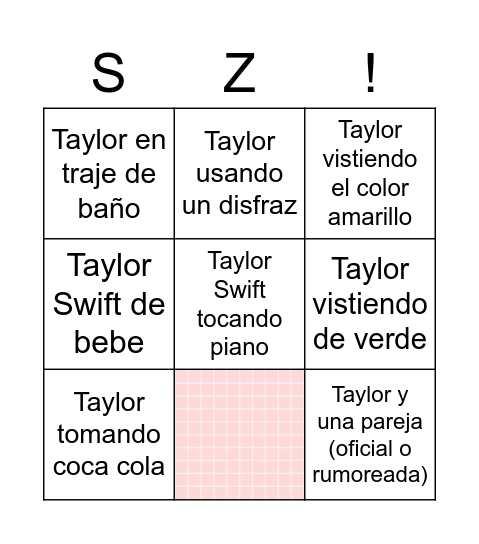 Busqueda Del Tesoro de Mandy Bingo Card