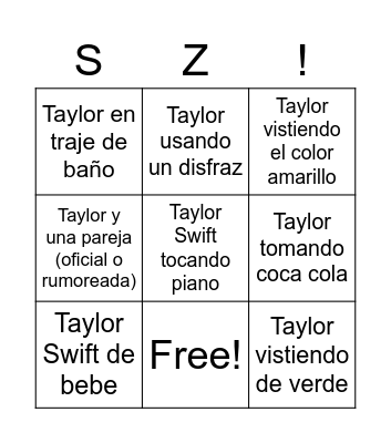 Busqueda Del Tesoro de Mandy Bingo Card