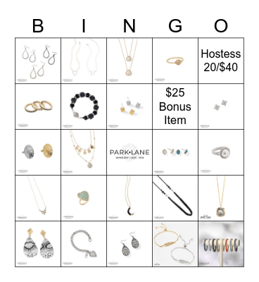 Park Lane Jewelry Bingo Card