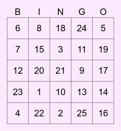 Penny K's Bingo Card! Bingo Card