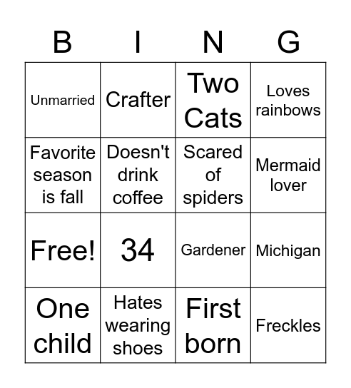 Manda Bingo Card