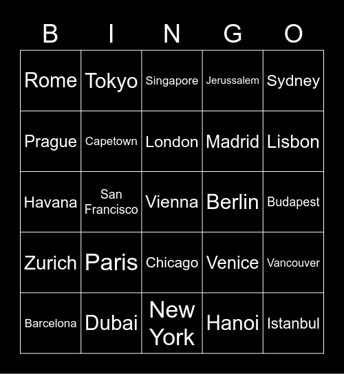 Lucas Bingo Card