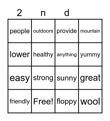 Goats are Great Bingo Card