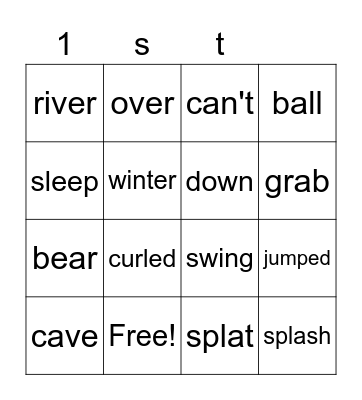 I Bet I Can Bingo Card