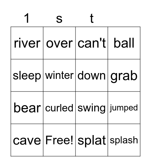 I Bet I Can Bingo Card