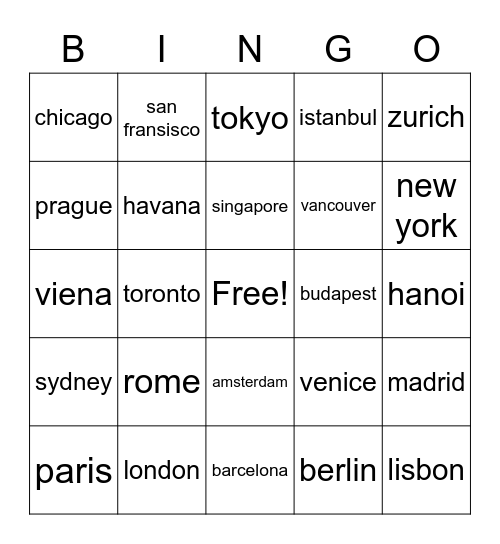 Cedric Blandford Bingo Card