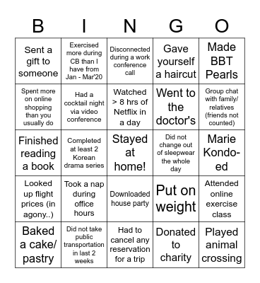 #One23rd Bingo Night Bingo Card