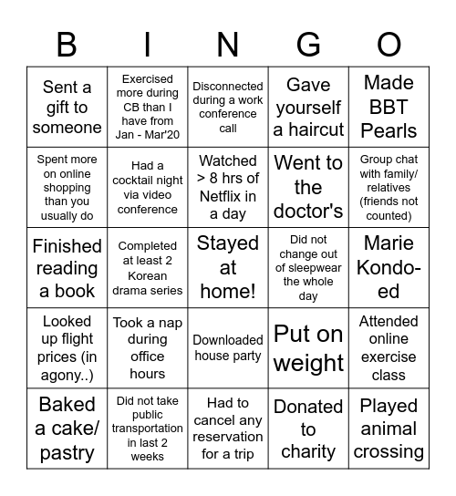 #One23rd Bingo Night Bingo Card