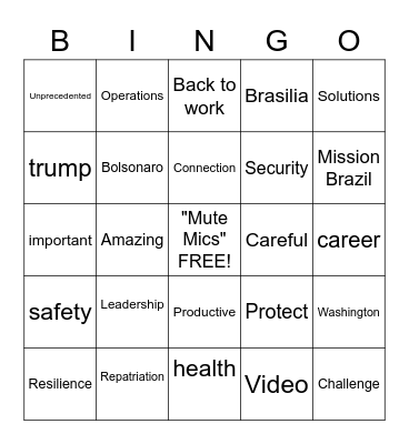 Town Hall Bingo Card