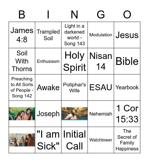 Family Study Bingo Card
