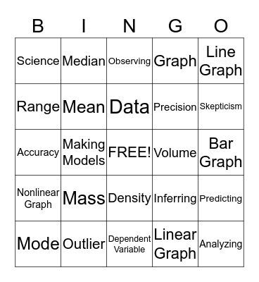 Vocabulary BINGO Card