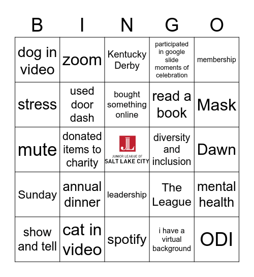 Junior League of Salt Lake City Bingo Card