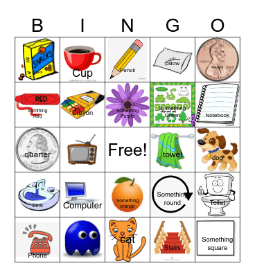 Indoor scavenger hunt Bingo Card