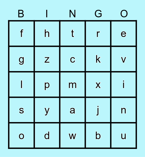 Family Fun Night! Bingo Card