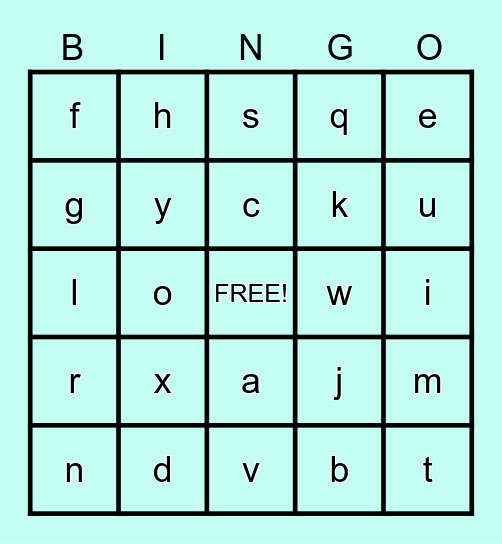 Family Fun Night! Bingo Card