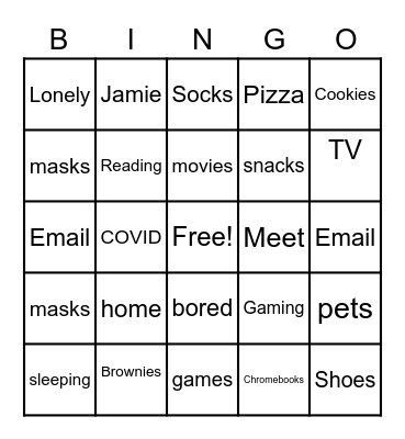 list Bingo Card