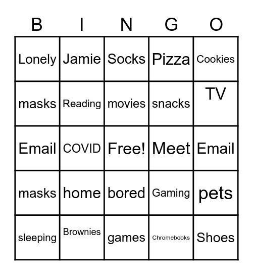 list Bingo Card